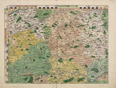 Bairische Landtafeln von 1568 (Tafel 15) von Philipp Apian